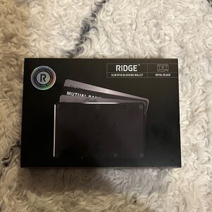 Ridge Wallet - Royal Black with cash strap brand new